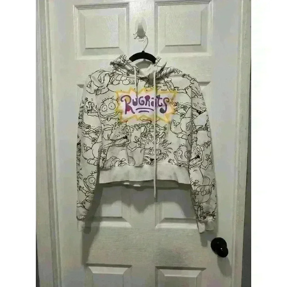 Rugrats‎ Cropped Hooded Fleece Size Medium Nickelodeon - Picture 1 of 4